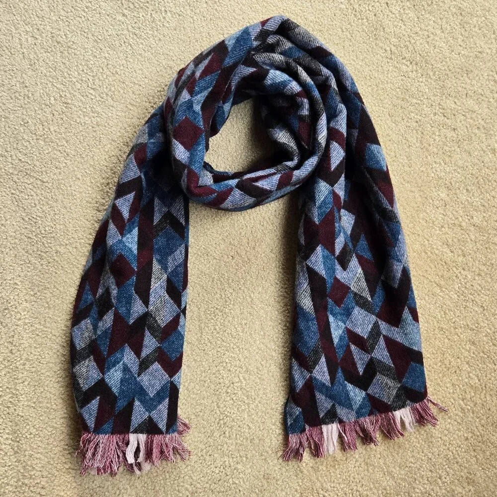 J. Crew Wool Scarf Geometric Thick